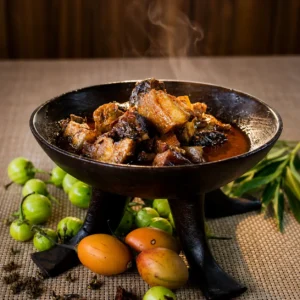 classic smoked pork with axone