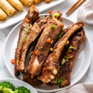 roasted pork ribs with dry bamboo shoot & sichuan pepper
